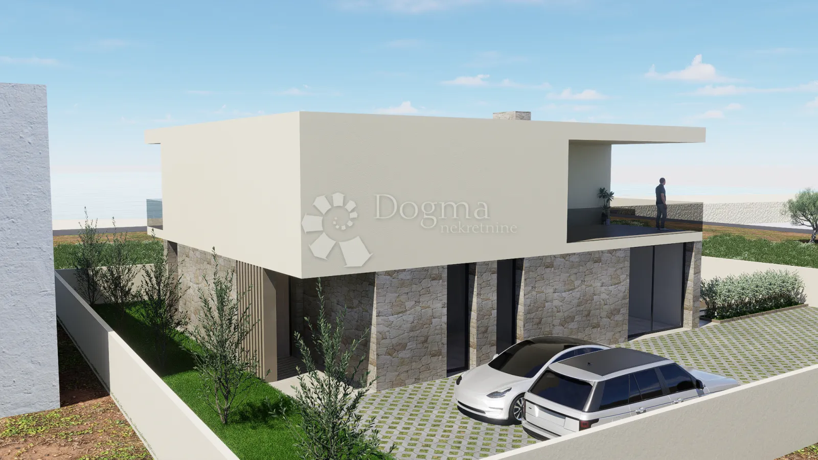 ekskluzivno!! otok ugljan – građevinsko zemljište s projektom, 2. red do mora!! - slika 8