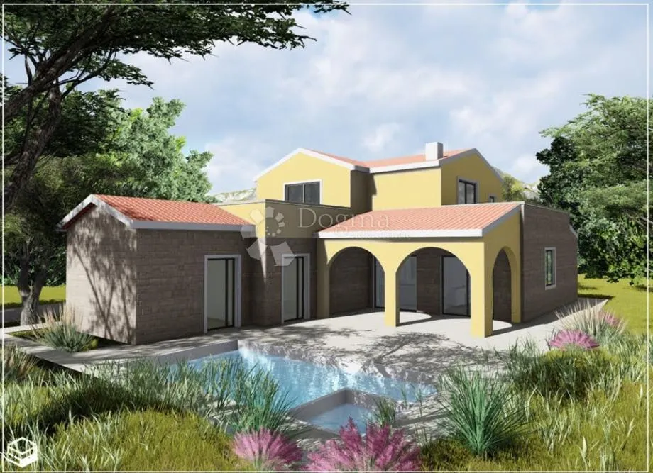 vrsi - projekt vile sa bazenom i građevinskom dozvolom 600 m 2 - slika 2