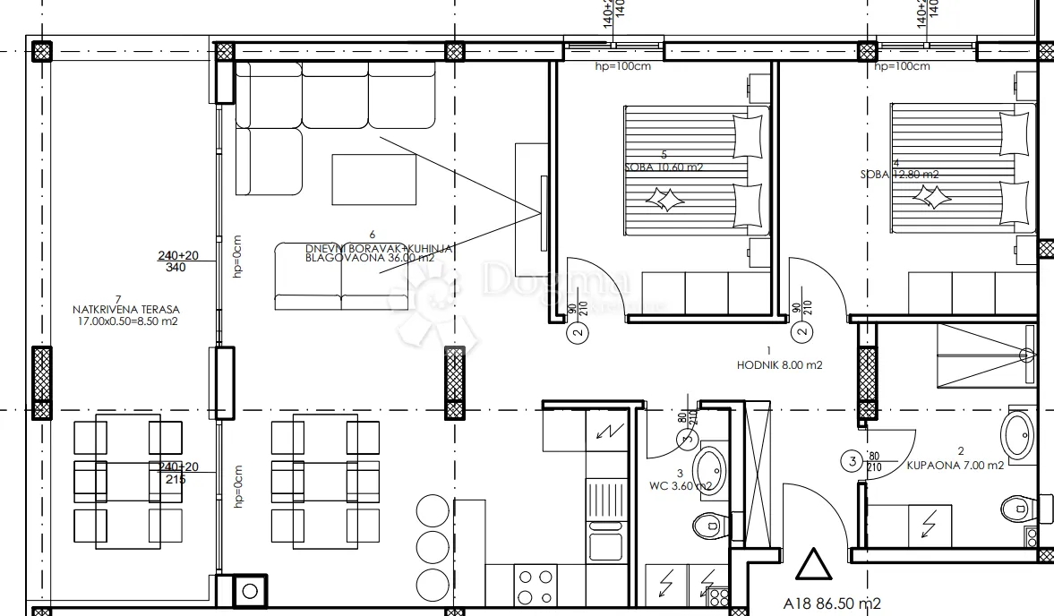 novogradnja veli vrh - 2. kat, 86 m2 (a18) - slika 2