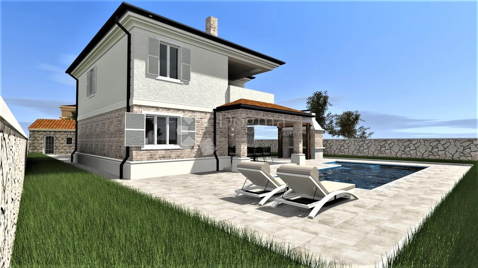 kamen villa u mirnom okruženju otoka krka - slika 27