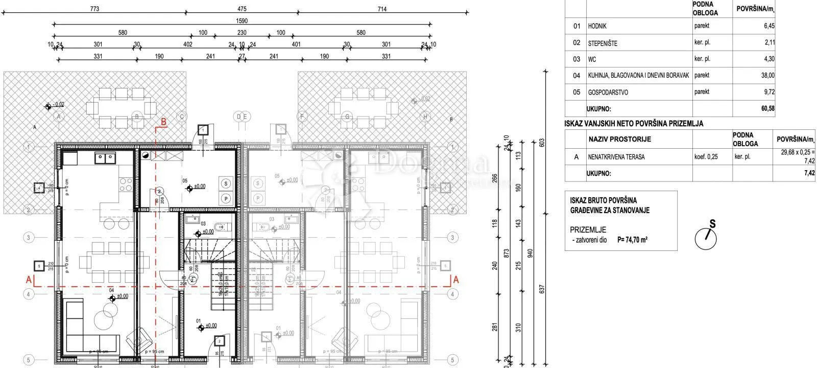 novoizgrađena lijeva montažna duplex kuća u selnici - slika 6