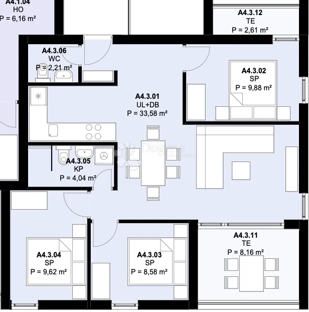 A4.3 – Kaštel Novi; Novogradnja, 3s Stan S 2 Terase, Pogled Na More, Parking, Odlična Lokacija - Kaštel Novi, Kaštela