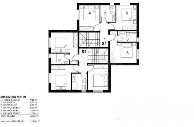 troetažni duplex s privatnom krovnom terasom i bazenom – 50 m od mora, nin - slika 18