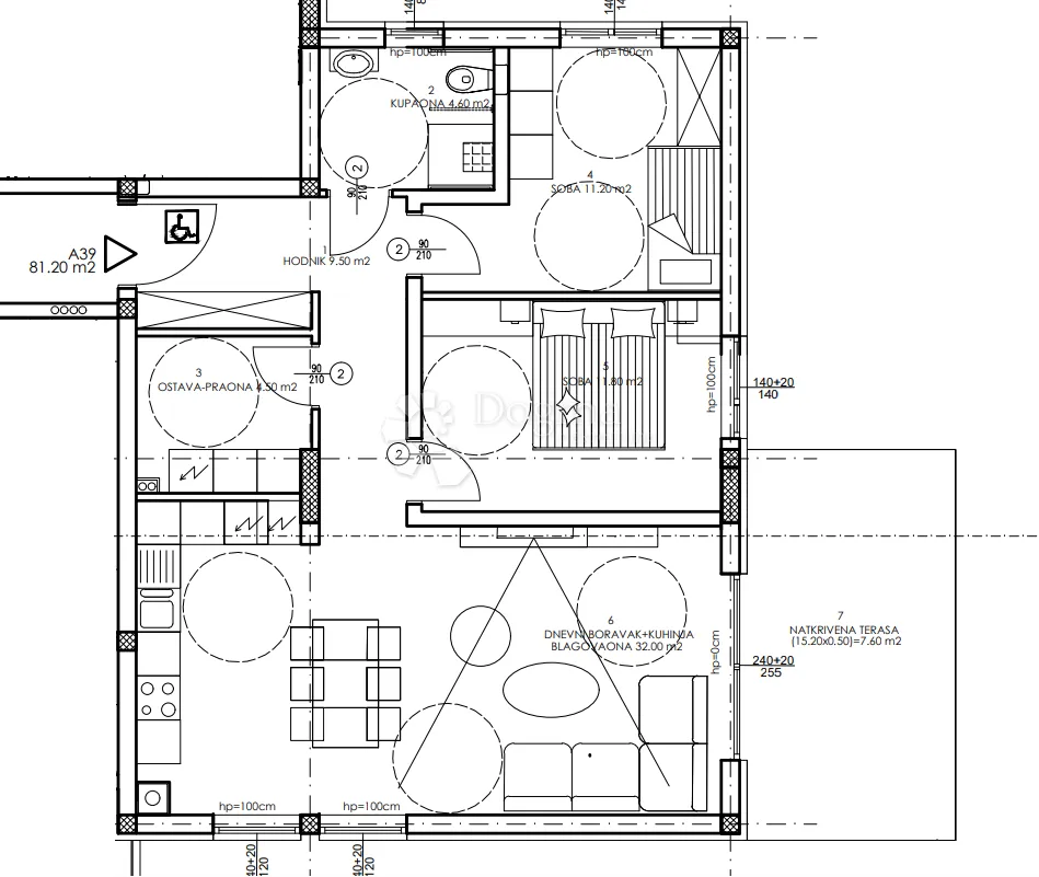 novogradnja veli vrh - 4. kat, 81 m2 (a39) - slika 2