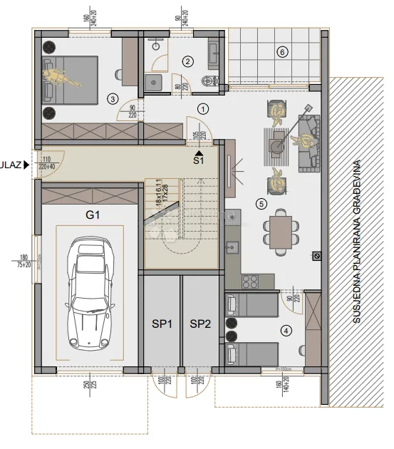 novogradnja pula - 77 m2, prizemlje sa vrtom (z1s1) - slika 2