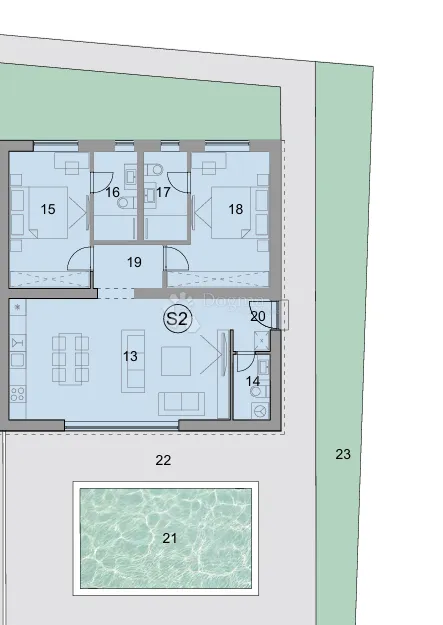 apartman s bazenom privlaka - slika 6