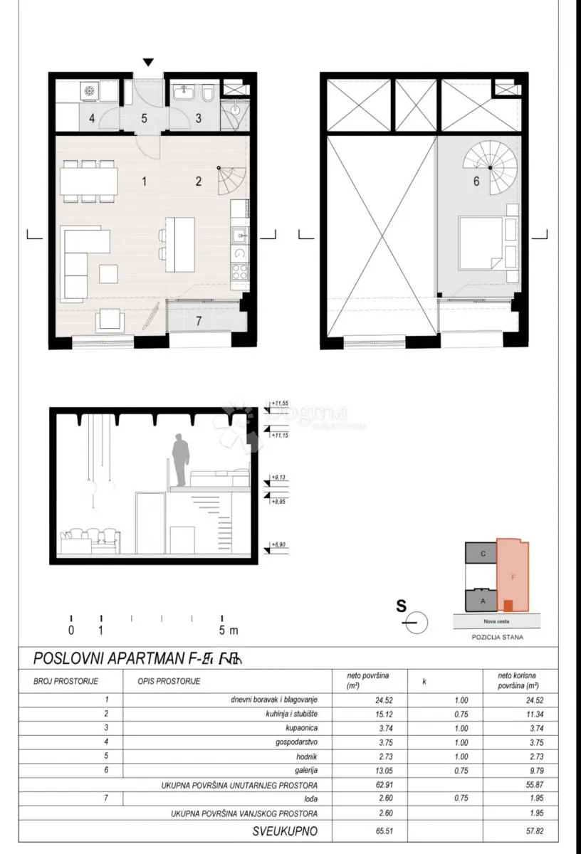 top lokacija! stan s galerijom + parking trešnjevka - slika 43