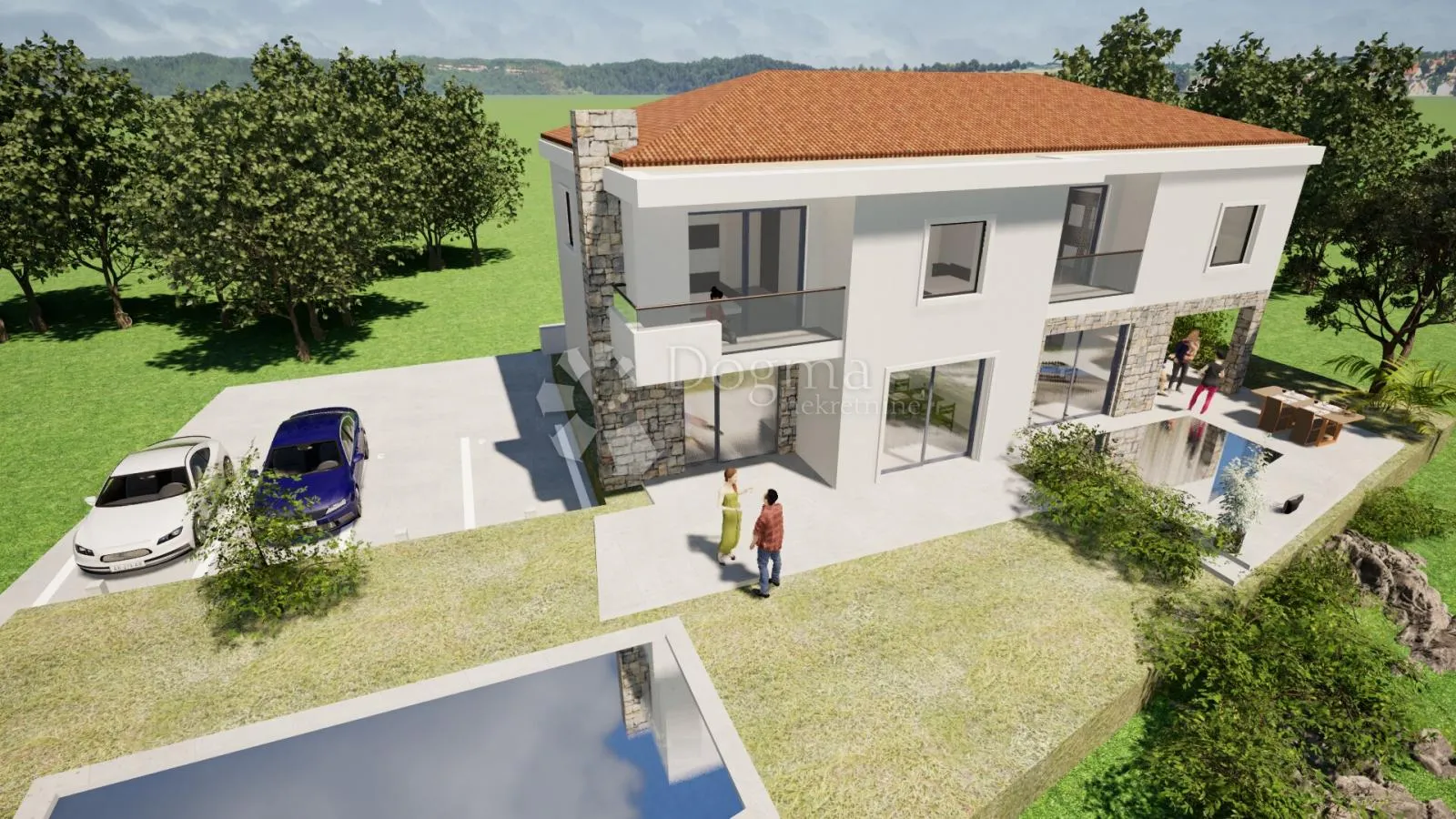 moderna dvojna villa s bazenom - slika 7