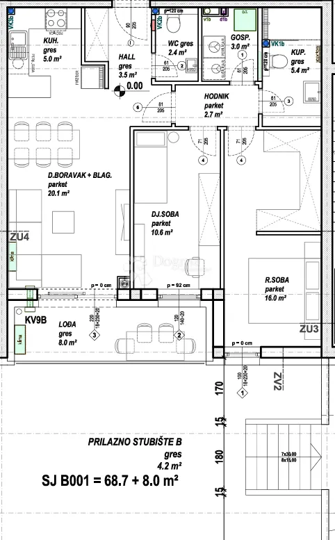 stan u novogradnji, prizemlje, čakovec | 68,7 m² - slika 6