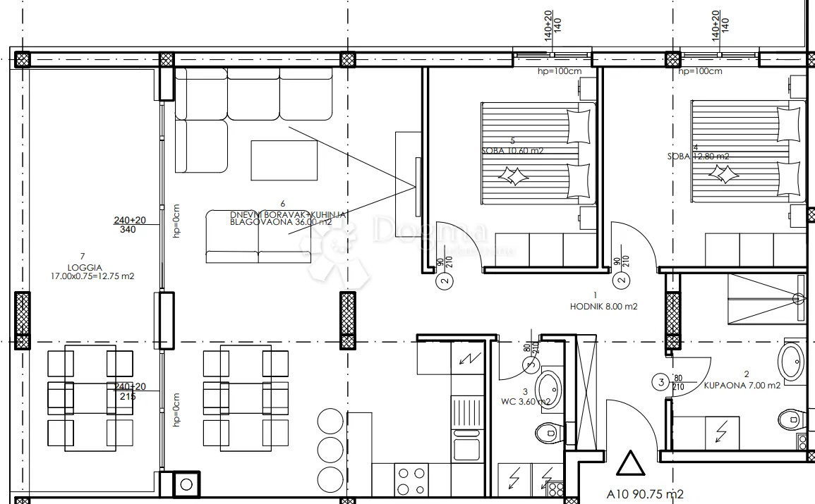 novogradnja veli vrh - 1. kat, 90 m2 (a10) - slika 2