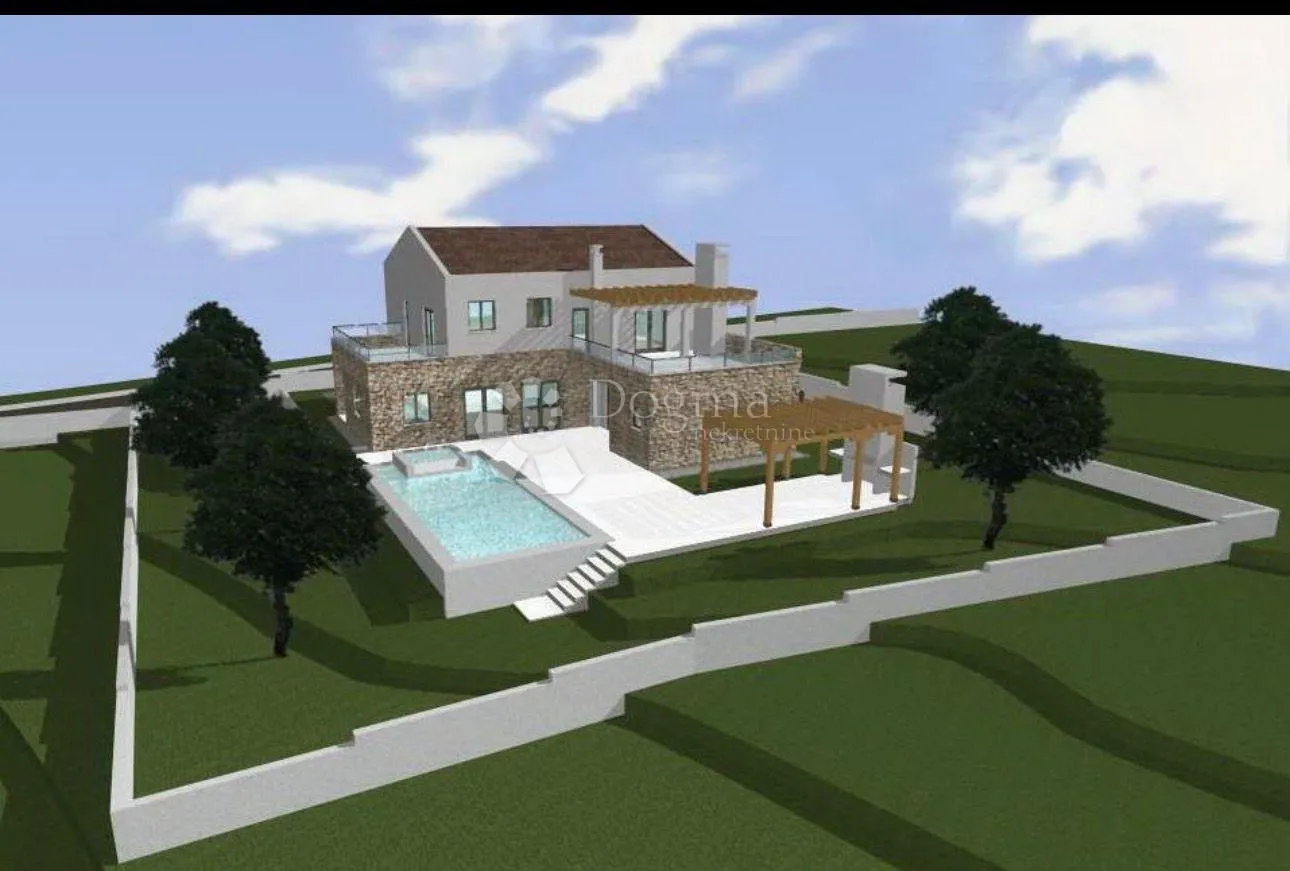 Građevinsko zemljište s projektom i građevinskom dozvolom za vilu - Smolici, Višnjan