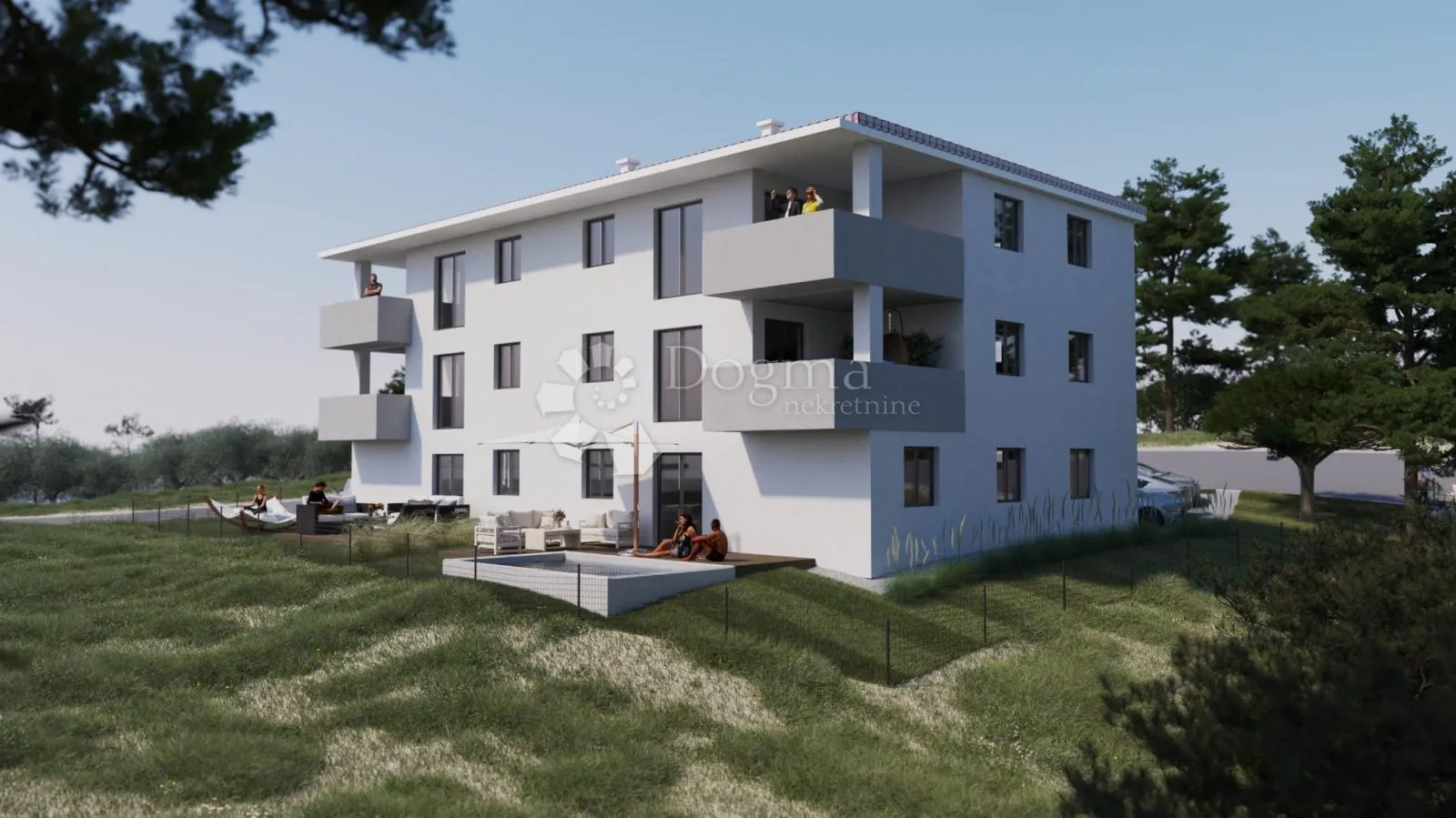 novogradnja - prodaja apartmana, klimno, otok krk, 78m2, 1.kat - slika 3