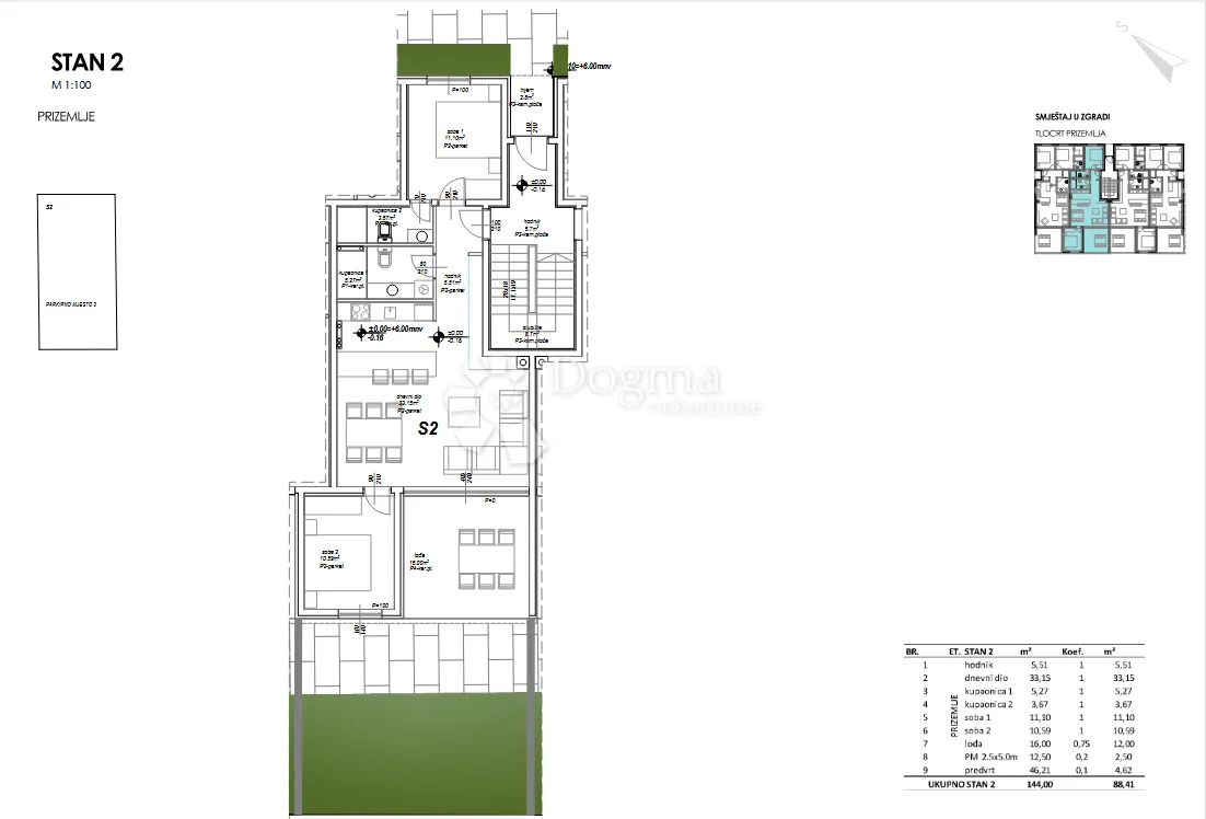 novogradnja privlaka - prizemlje, 120m od mora - slika 10