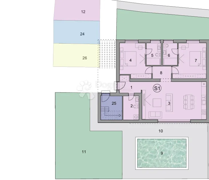 apartman s bazenom privlaka - slika 5