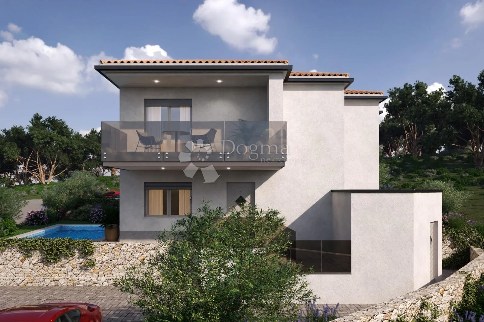 apartman s bazenom i pogledom na more – vrbnik - slika 3
