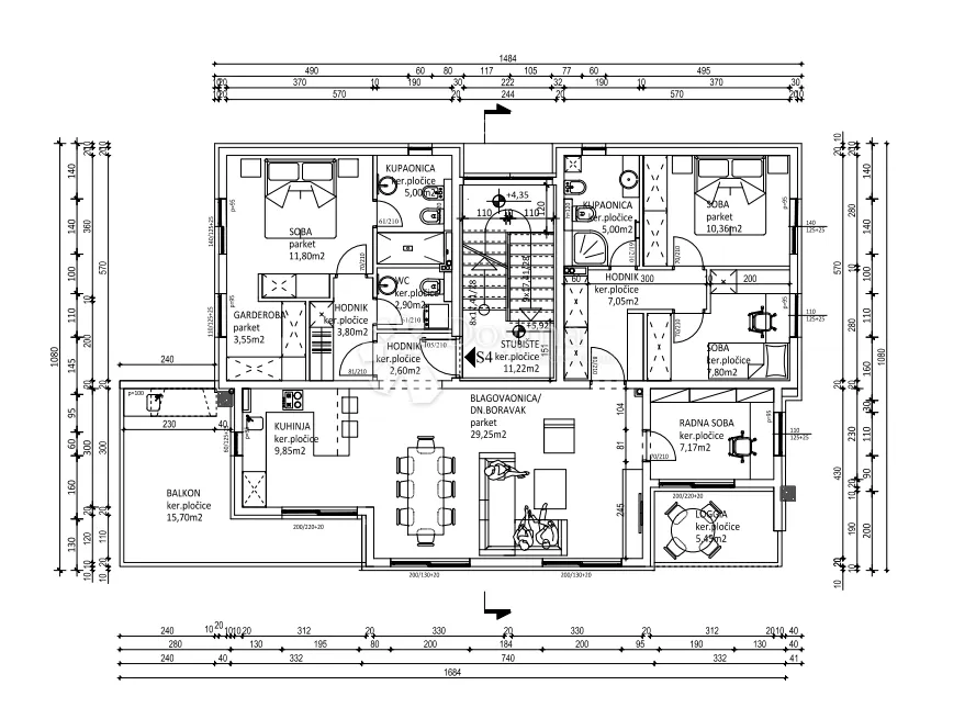 podstrana novogradnja penthouse s4 4s+db - slika 2