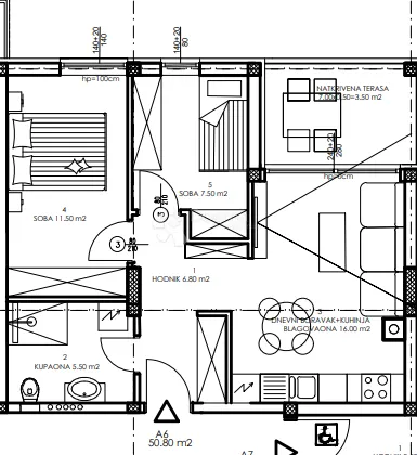 novogradnja veli vrh - prizemlje, 50 m2 (a6) - slika 2