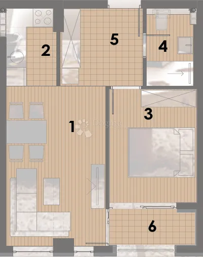 projekt jahorina - zgrada b apartman 16 u prizemlju - slika 3