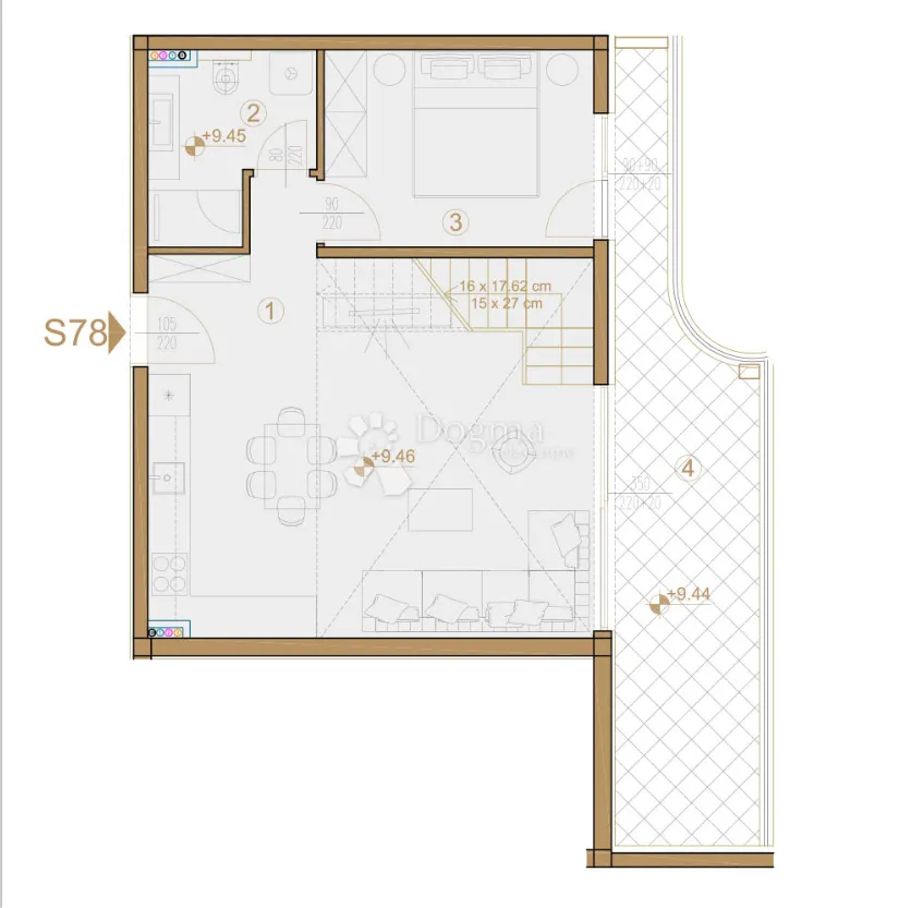 premium apartman na 4. katu sa galerijom! -s78 - slika 25