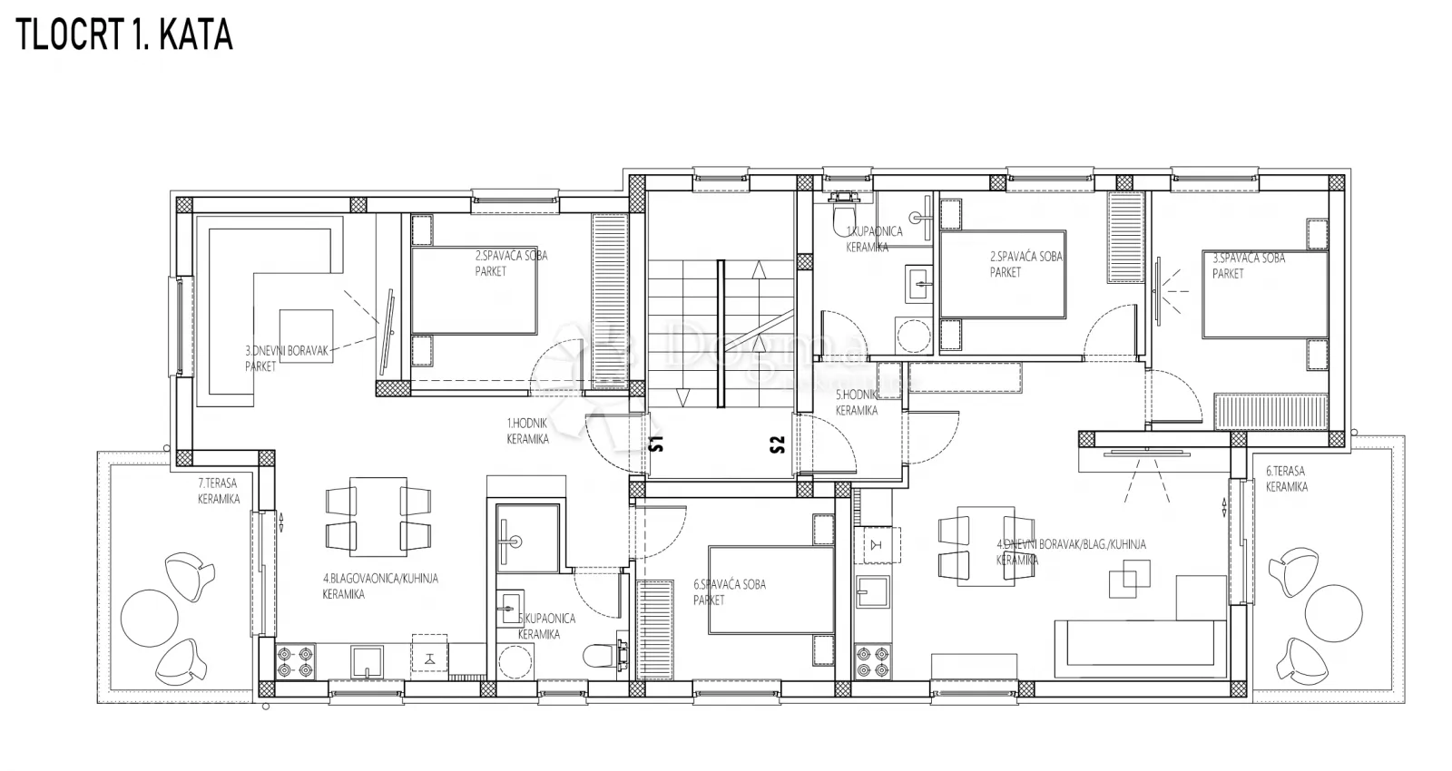 brodarica - dvosoban stan 300 m od mora s1 - slika 7