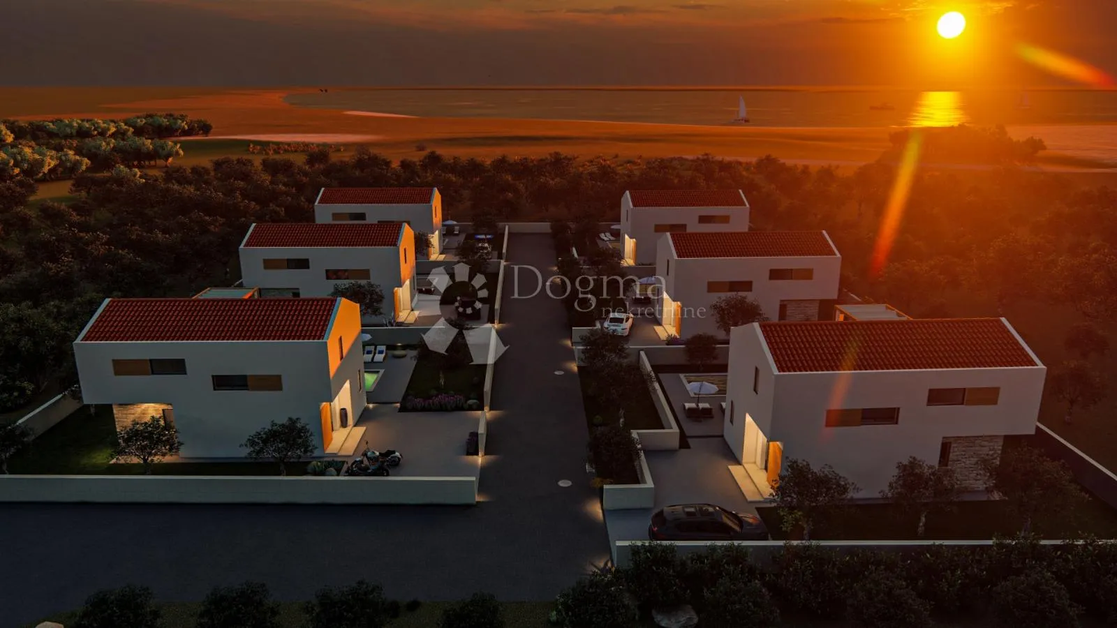 rtina sunset – projekt 6 vila s bazenom, pogled na more - slika 5