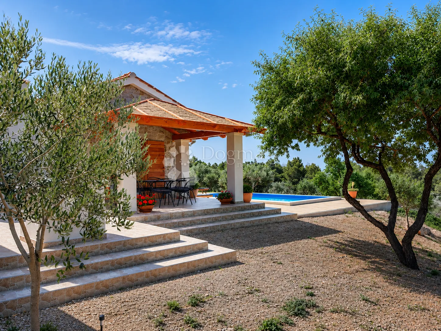 mediteranska vila okružena maslinama s panoramskim pogledom - slika 13