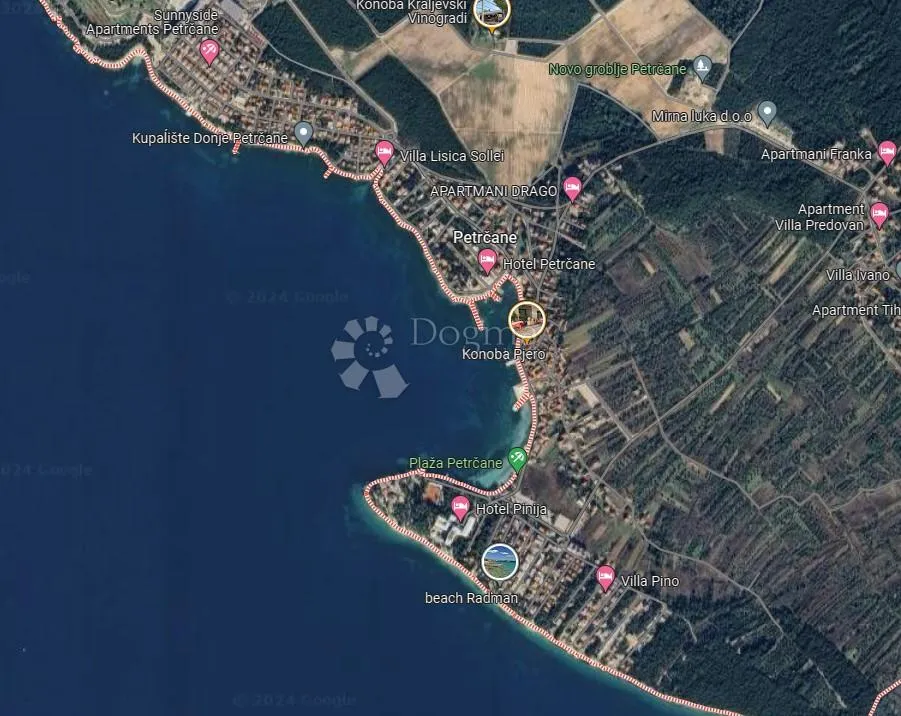 petrčane - građevinsko zemljište s pogledom na more 658m2 - slika 1