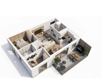 trosoban stan u novogradnji- 61,73 m² - slika 4