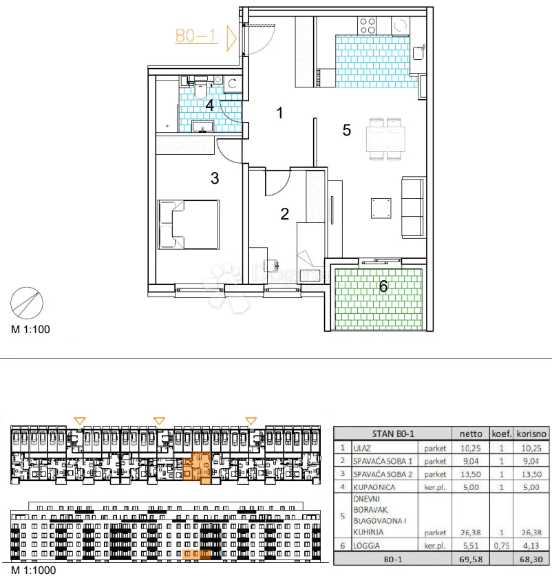 velika gorica, novogradnja, trosoban stan 68.30 m2, prizemlje - slika 13