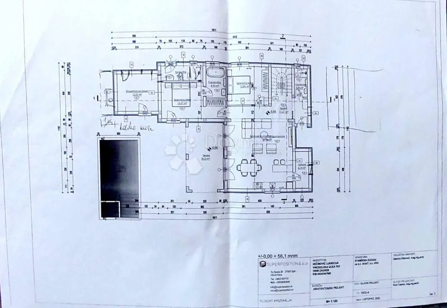 vrsi - projekt vile sa bazenom i građevinskom dozvolom 600 m 2 - slika 19