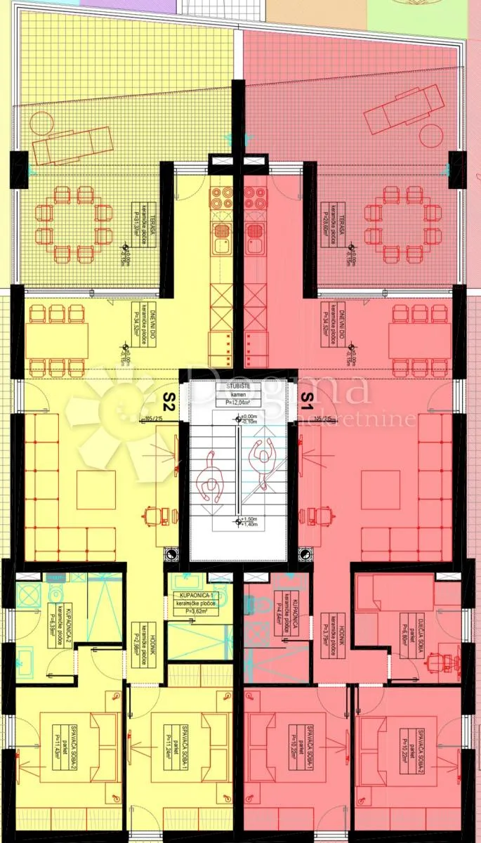 s2 novogradnja s predivnim pogledom - 2s+db, šimuni - slika 20