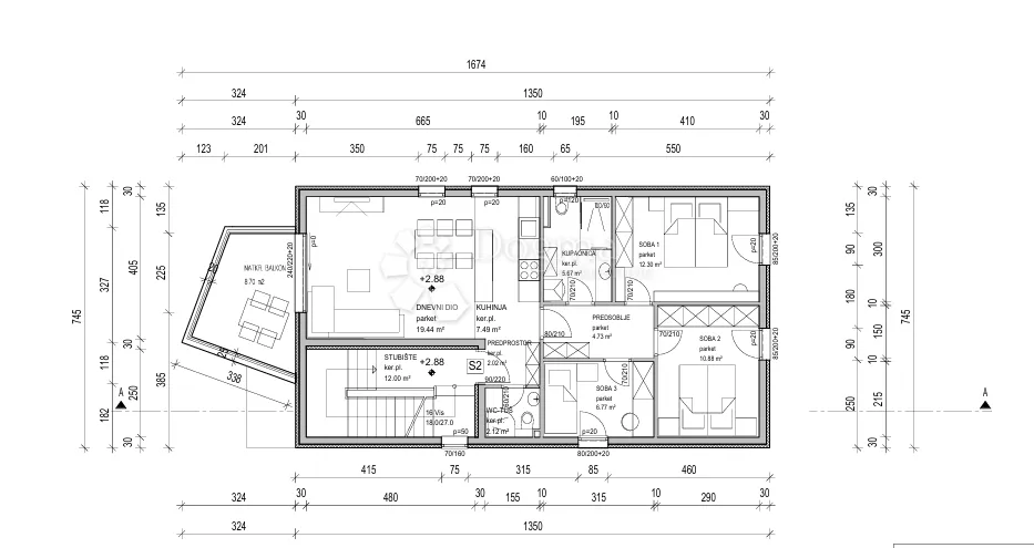strožanac novogradnja s2 85,37m2 - slika 8