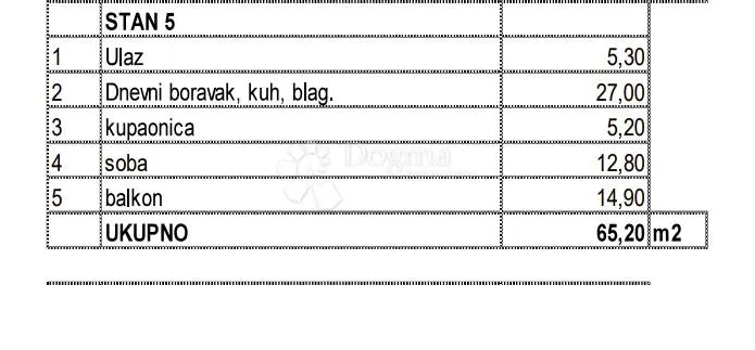 vrhunski jednosoban stan na 1. katu, tar - slika 3