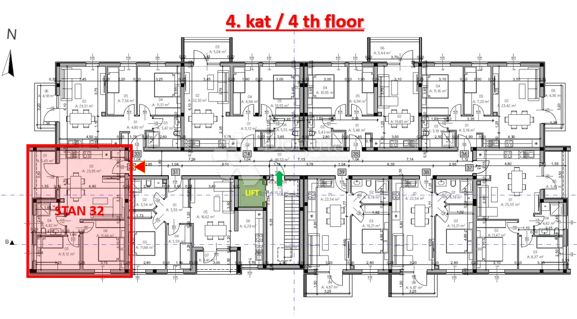 monvidal stan 32 - 2s+db, 4. kat - slika 3
