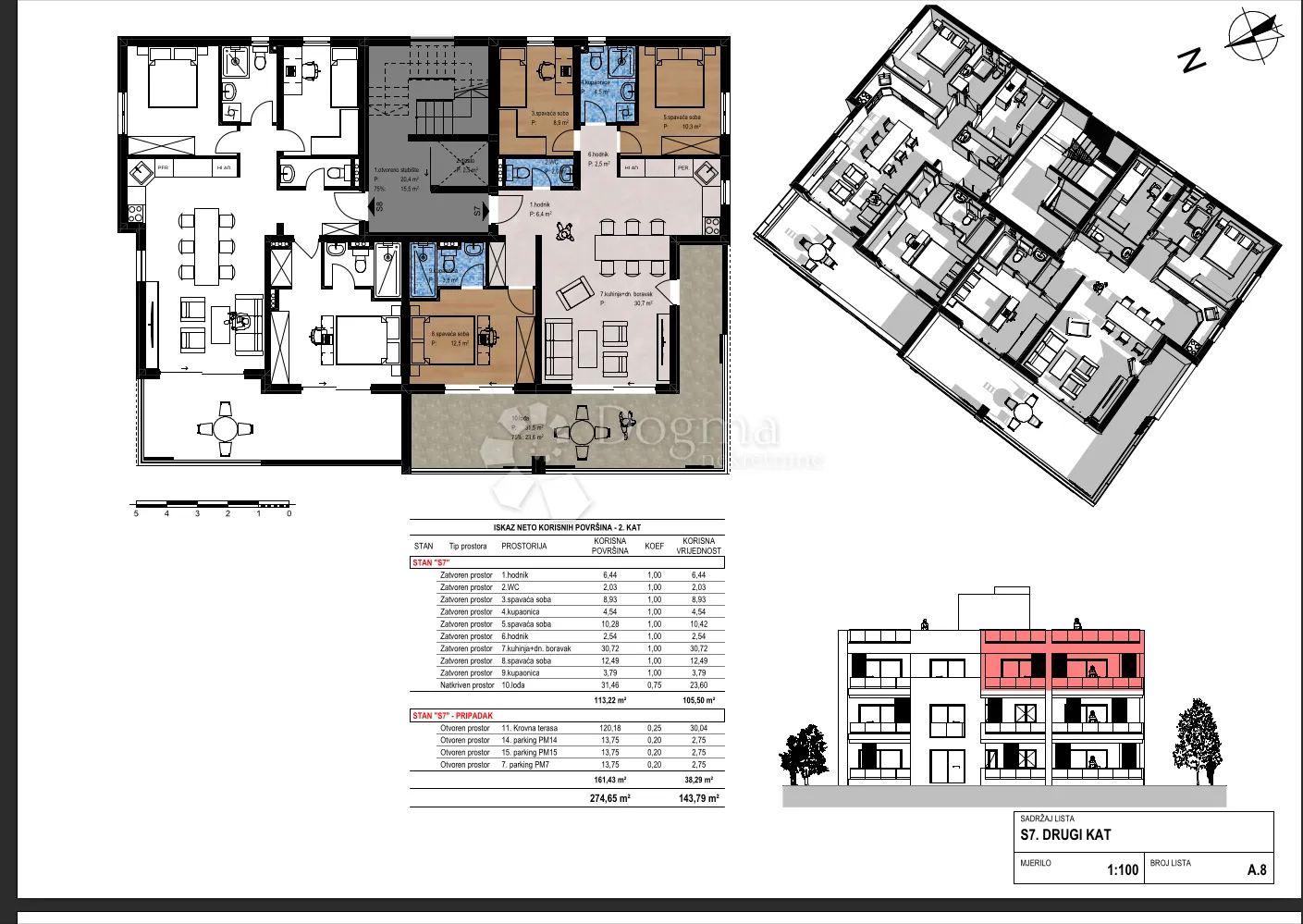 crvene kuće s7: penthouse 3s+db, krovna terasa - slika 18