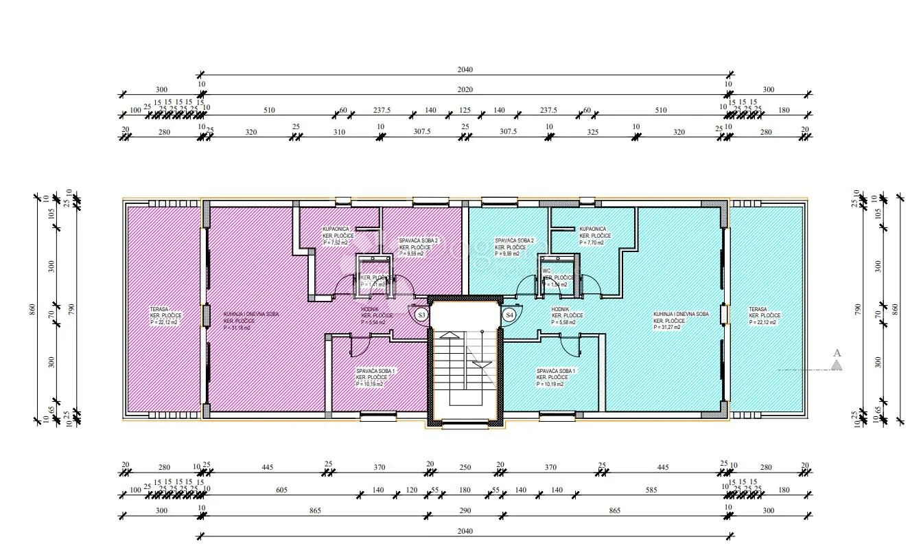 petrčane - penthouse s4 2. kat s krovnom terasom - slika 7