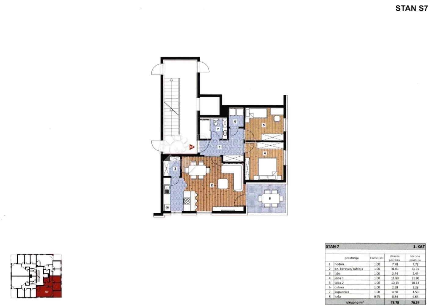 novogradnja sesvete stan 76m2 1.kat - slika 5