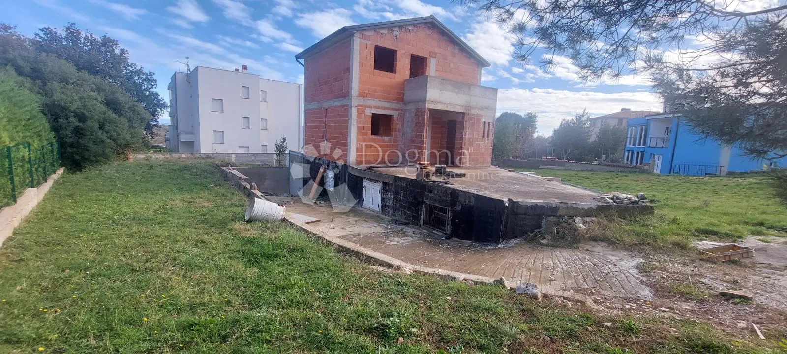 kuća, roh bau, ližnjan, pogled more - slika 12