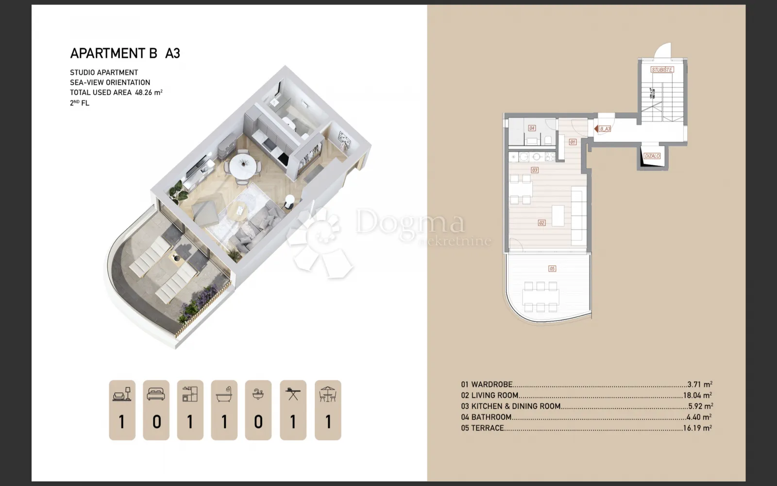 opatija centar – 32 m² pogled more - slika 10