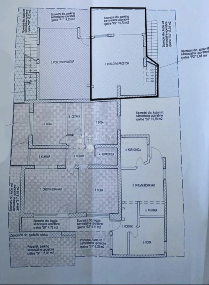stan+ parking+poslovni prostor, kaštel stari - slika 9