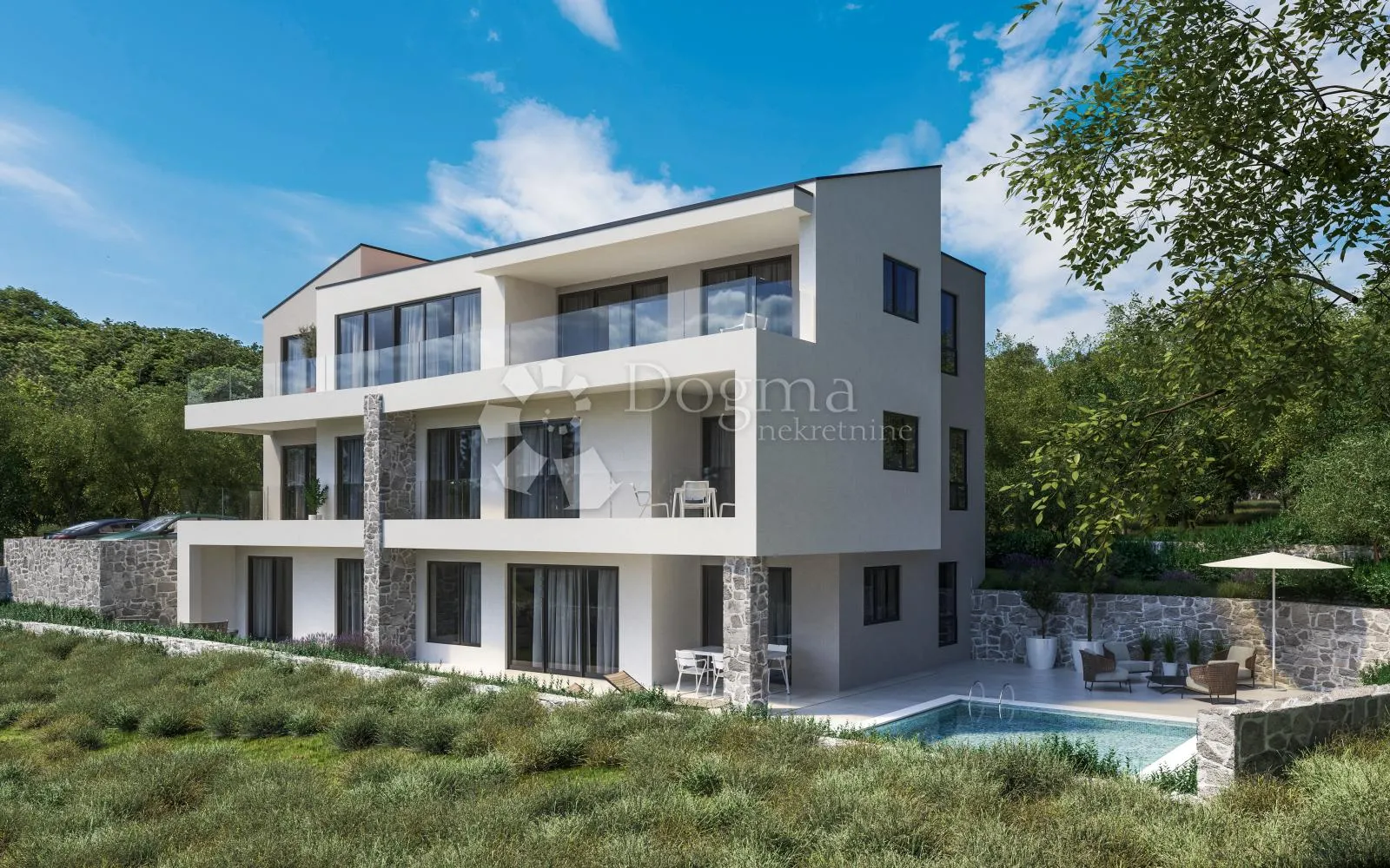 vrbnik, apartman sa bazenom 50 m od mora - slika 4