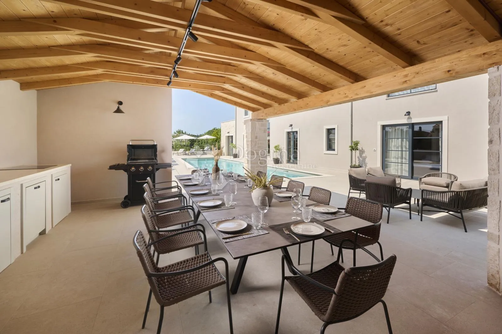 poreč, luksuzna vila s bazenom, 5 spavaćih soba, pogled more - slika 33