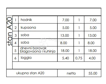 novogradnja veli vrh - 2. kat, 55 m2 (a20) - slika 3