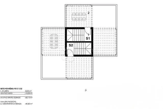 troetažni duplex s privatnom krovnom terasom i bazenom – 50 m od mora, nin - slika 16