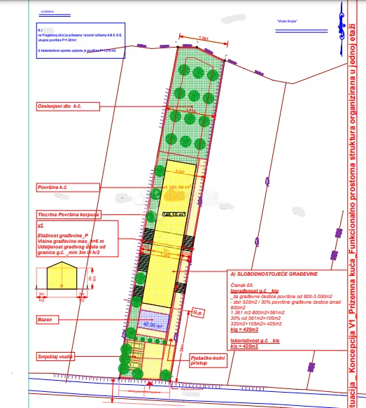 građevinska parcela s idejnim projektom u blizini labina - slika 5