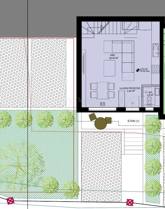 sv. petar na moru - s1 luksuzan dvoetažni stan s vrtom 79.80 m² - slika 11