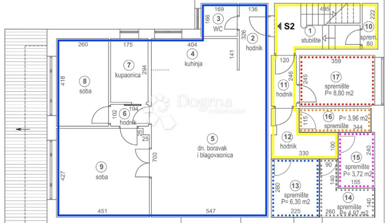 šalata, prilika, novoadaptirani trosobni stan, 100m2 nkp - slika 14
