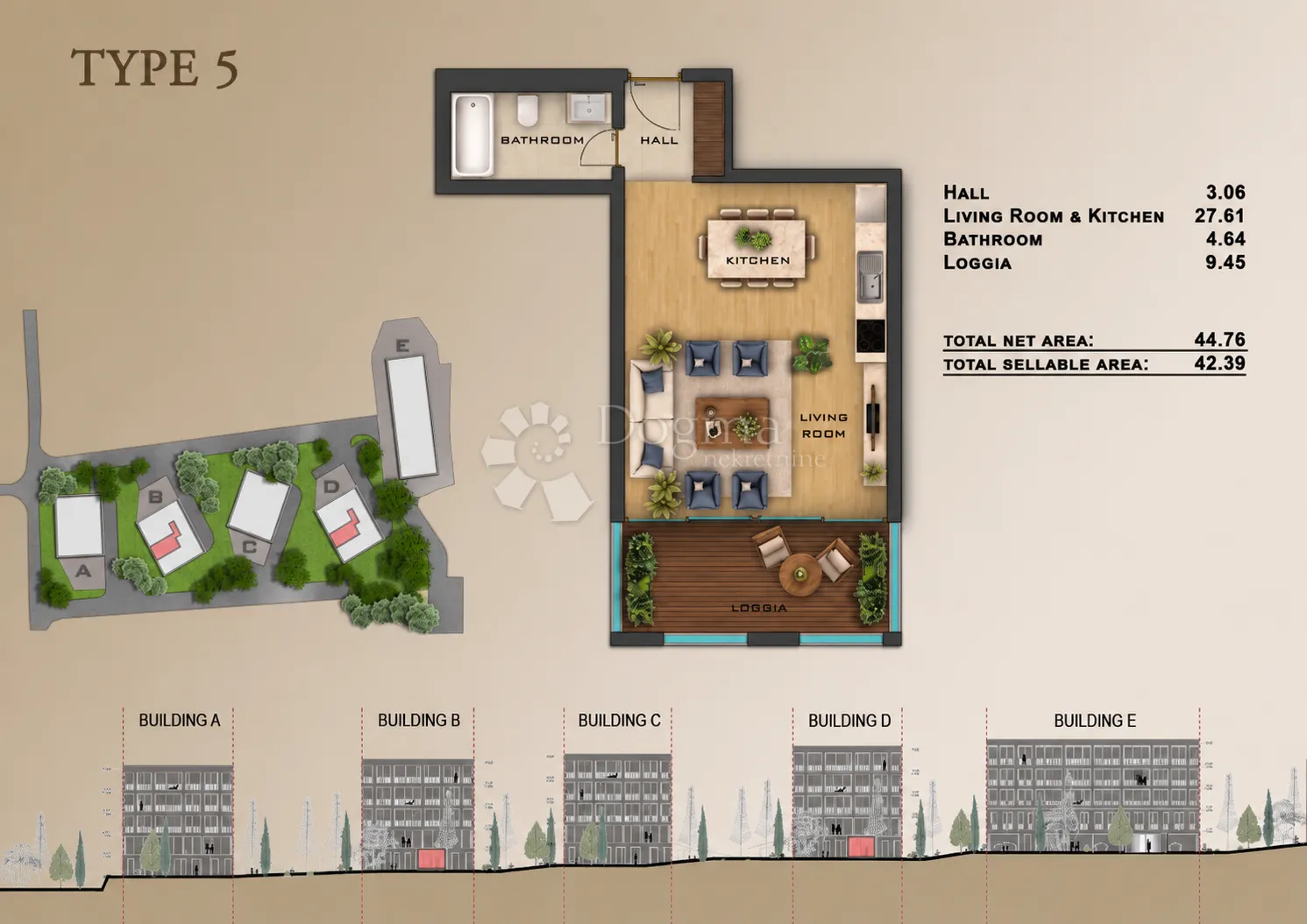 novogradnja, garsonijera, 42 m², prizemlje (d2) - slika 4
