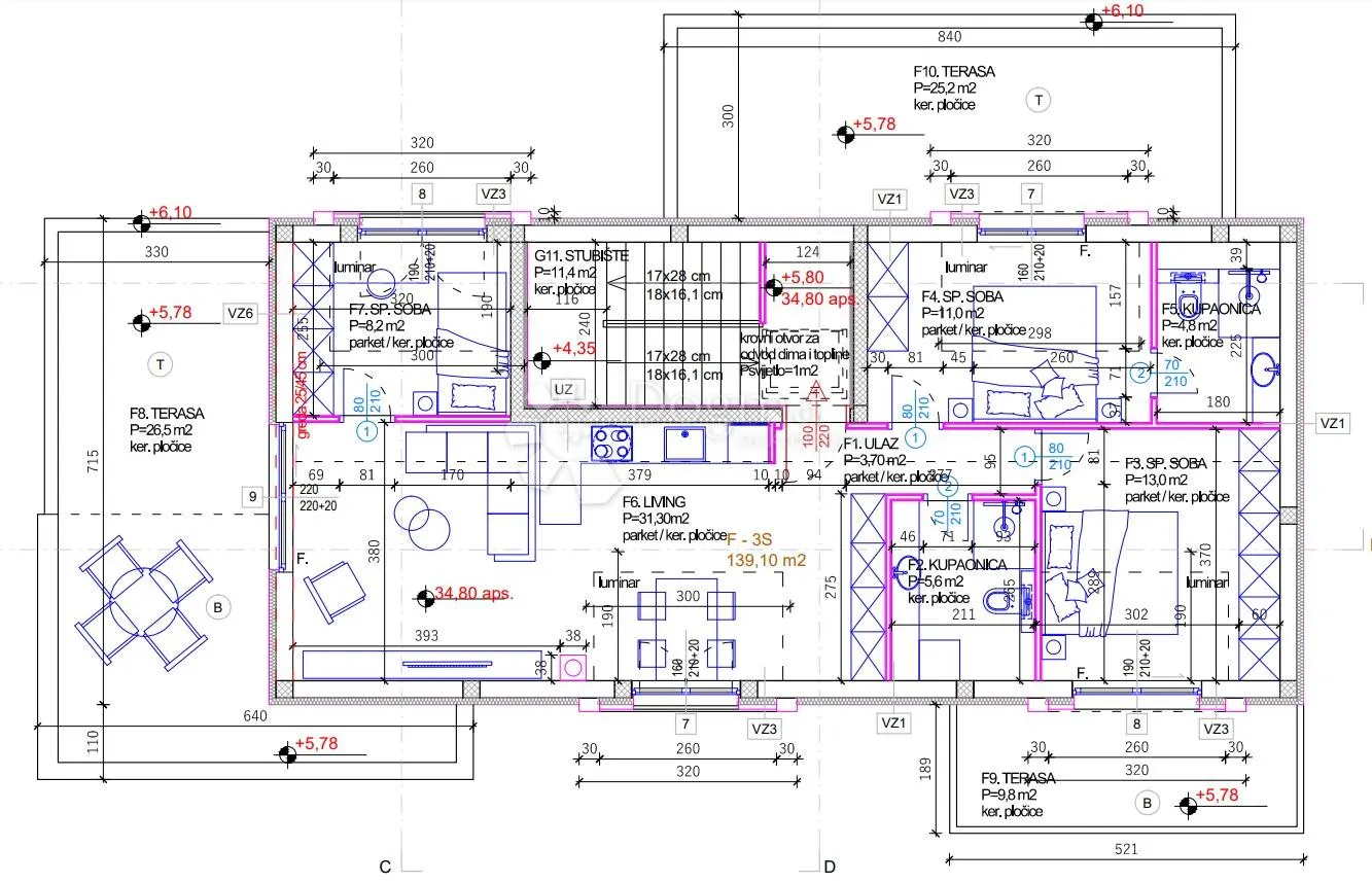 stivašnica - penthouse f potkrovlje s terasom i pogledom na more - slika 6
