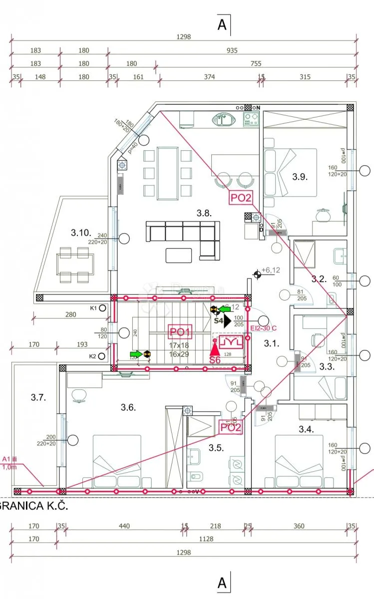 novogradnja valdebek- 4ss+db 2.kat - slika 1